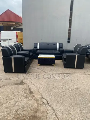 Brand New 7 Seaters Original Leather Sofa With Center Table