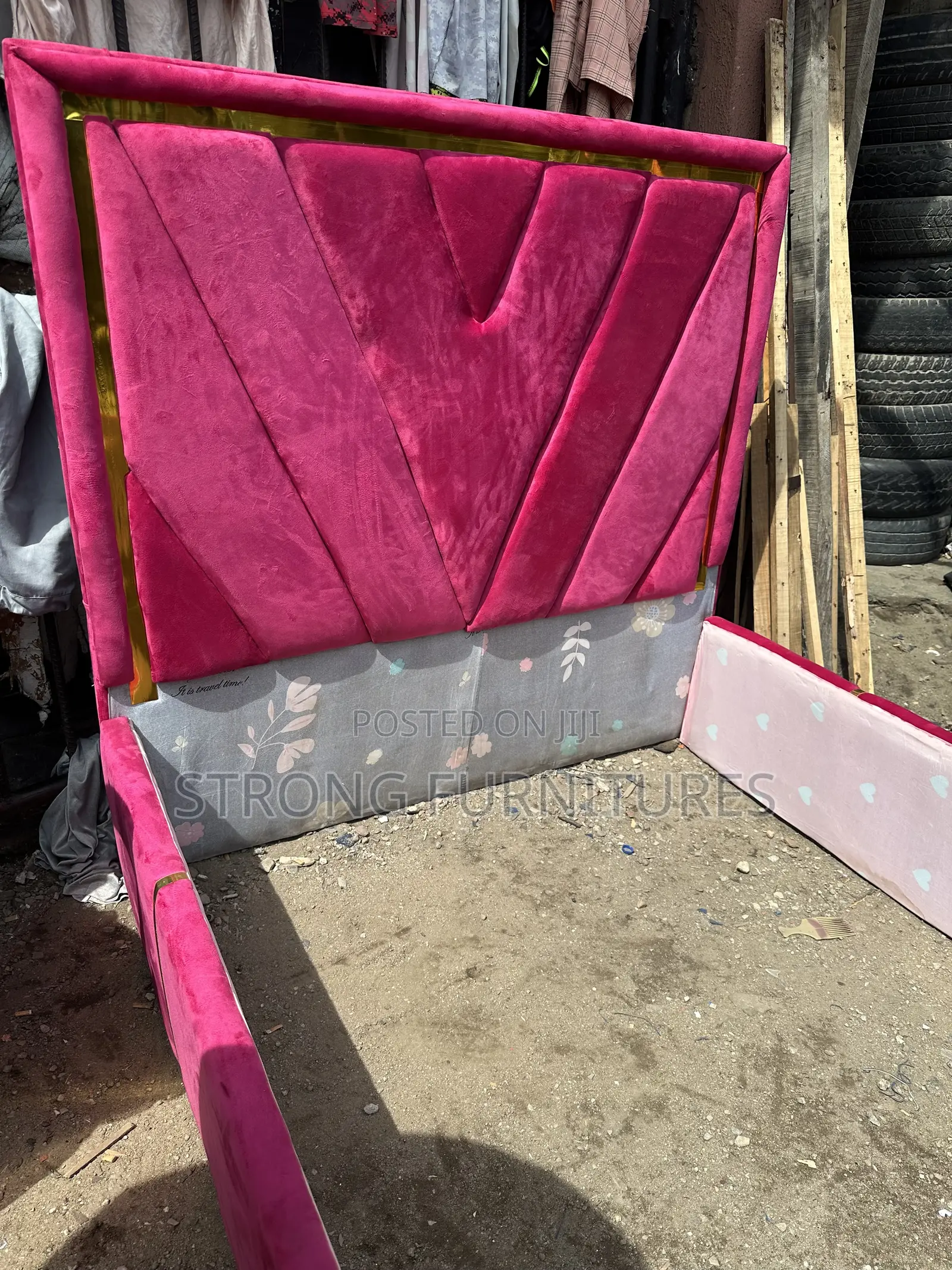 Pink Color Bed