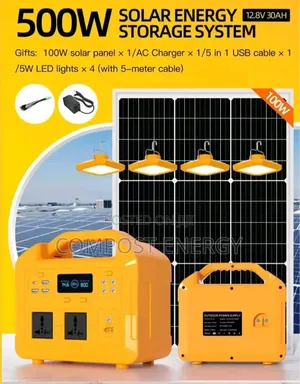 500watt Solar Generator/100w Panel /4 Bulbs