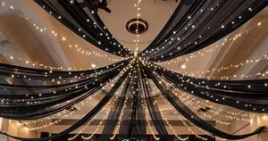 Black and Gold Themed Wedding Decoration Service