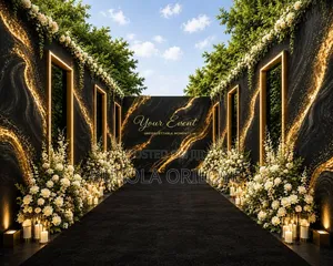 Black and Gold Wedding Decor