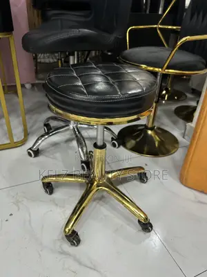 Pedicure Stool With Gold