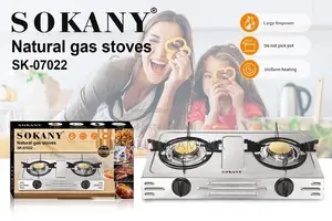 Sokany Gas Two Burner Face