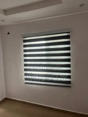 Cool Deep Grey Day and Night Window Blinds