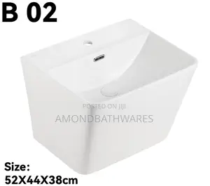 White Wall Hung Ceramic Basin 002