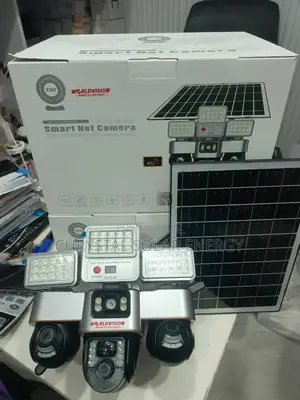 3in1 V380 Triple Lens Solar Camera With Super Bright Led