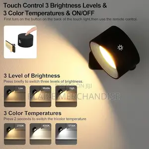 Dimmable Wall Mounted Lamp With 3 Lighting RGB Ambiance Mode