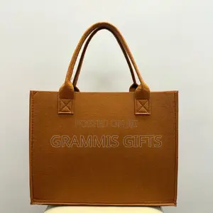 Brown Felt Tote Bag