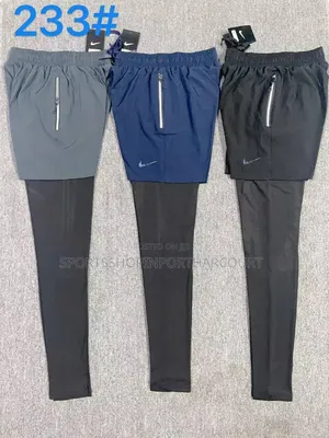 Nike and Adidas Dry Fit Short With Long Tights