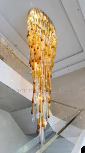 Crystal Staircase Luxurious Chandelier Light, Available as You Seen