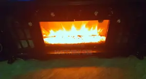 Black Royal Tv Stand With Electric Fireplace