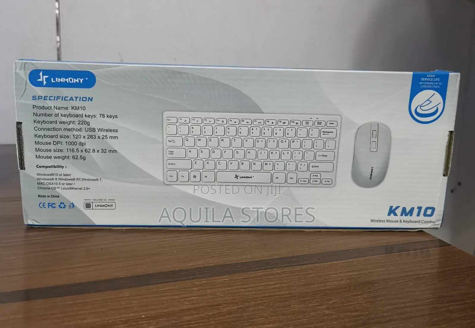 Linmony Km10 Wireless Keyboard and Mouse Combo