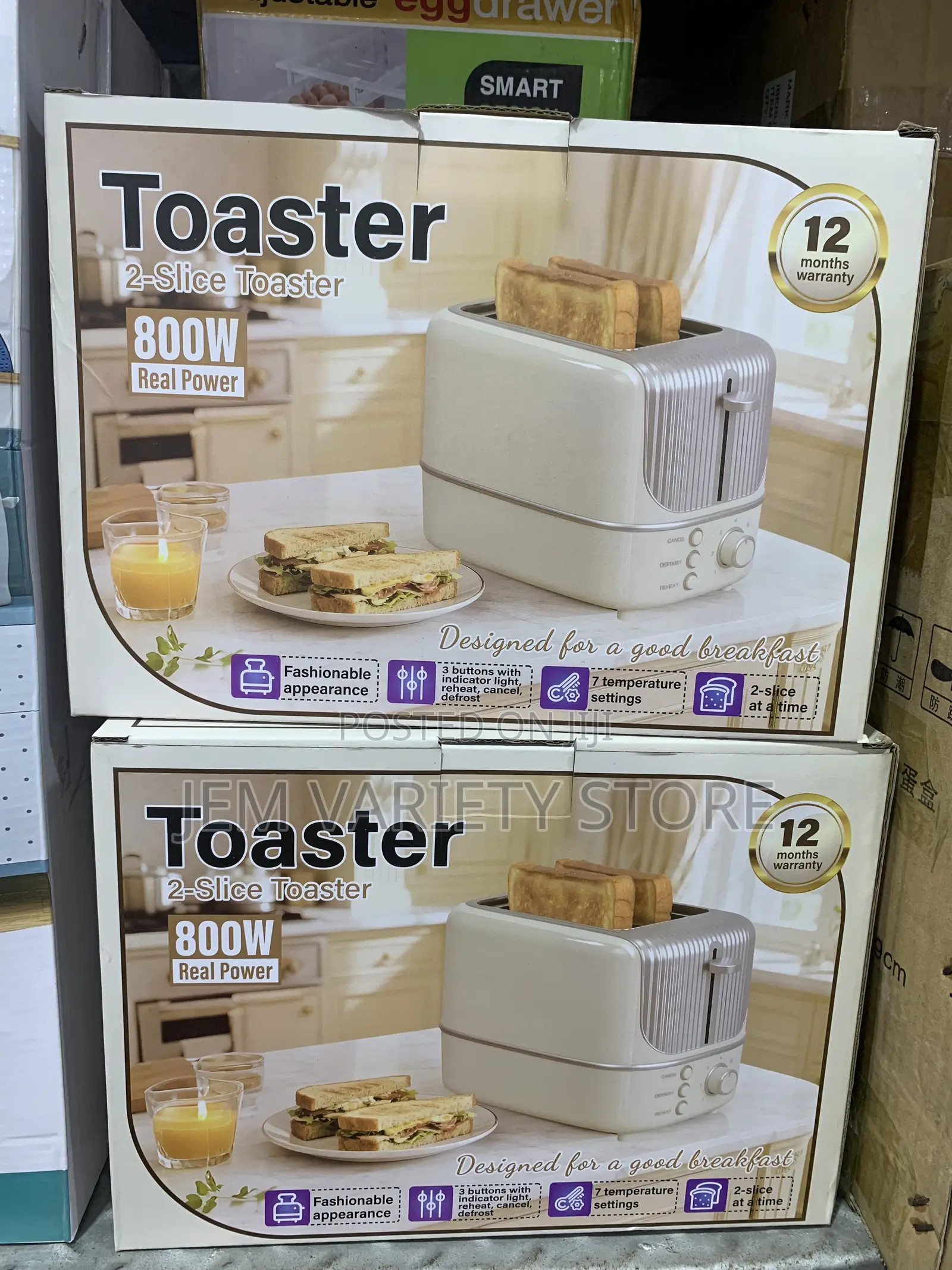 800w 2 Slice Toaster