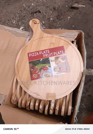 Wooden Round Pizza Plate