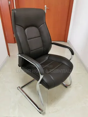 Luxury Leather Boardroom Office Visitors Chair (Chrome Base)