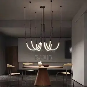 Long Rope Chandelier, Staircase Chandelier or High Parlor