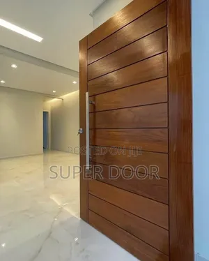 Mahogany Wooden Security Door With Frame Only