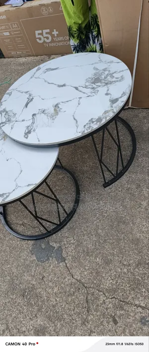 Marble Center Table, Two in One Set