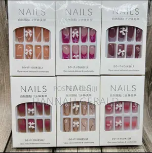 24pcs Press on Nails Set | Reusable Fake Gel Nails | Glue Included