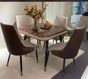 Marble Dinning Table by 4 Chairs