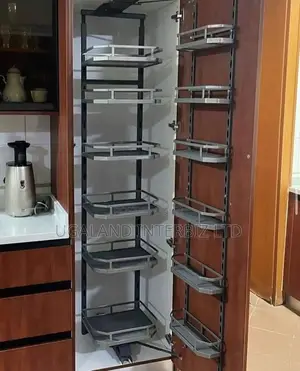Luxury Kitchen Pantry Grey Cabinet Organizer