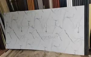 4ft by 8ft Carara White Uv Marble PVC Sheet, Interior Walls Cladding
