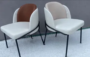 Best Quality Leather Back Fabric Dining Chair