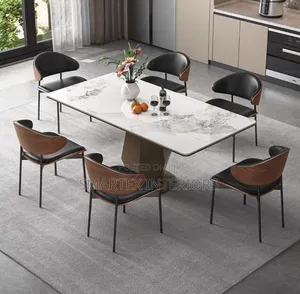 Imported Quality Marble Top Dining Table With Chairs