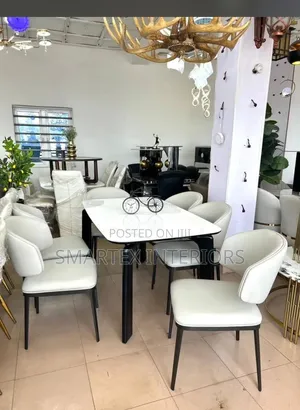 Imported Quality Marble Top Dining Table With Chairs