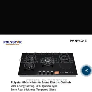 4 Gas and 1 Electric Gas Cooker