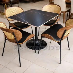 Best Quality One Pole Marble Top Table With Chairs