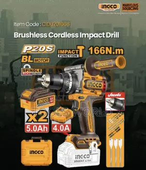 Ingco 20v 166nm Brushless Heavy Duty Impact Drill – Cidli201668