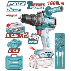 Total 20v 166nm Brushless Heavy-Duty Impact Drill – Tidli201668