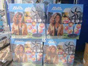 Ava 18" Solar Rechargeable Fan With Panel