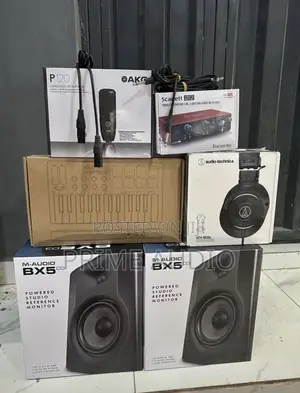 Studio Pack or Studio Bundle (Maudio Bx5 D3, M50x, Focusrite 2i2,Akg)