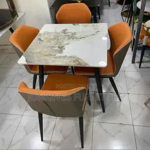 4 Seater Marble Top Dining Set