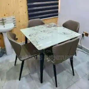 Luxury Marble Top 4 Seater Dining Set