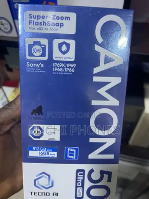 New Tecno Camon 50 Ultra 512 GB Black
