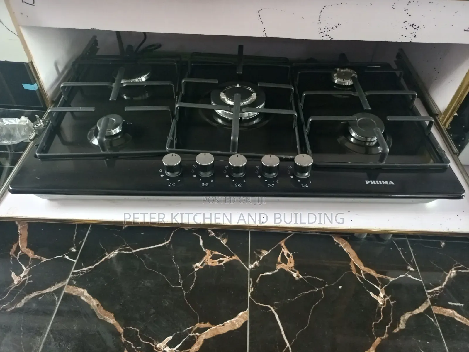 5 Buner Black Stainless All Gas