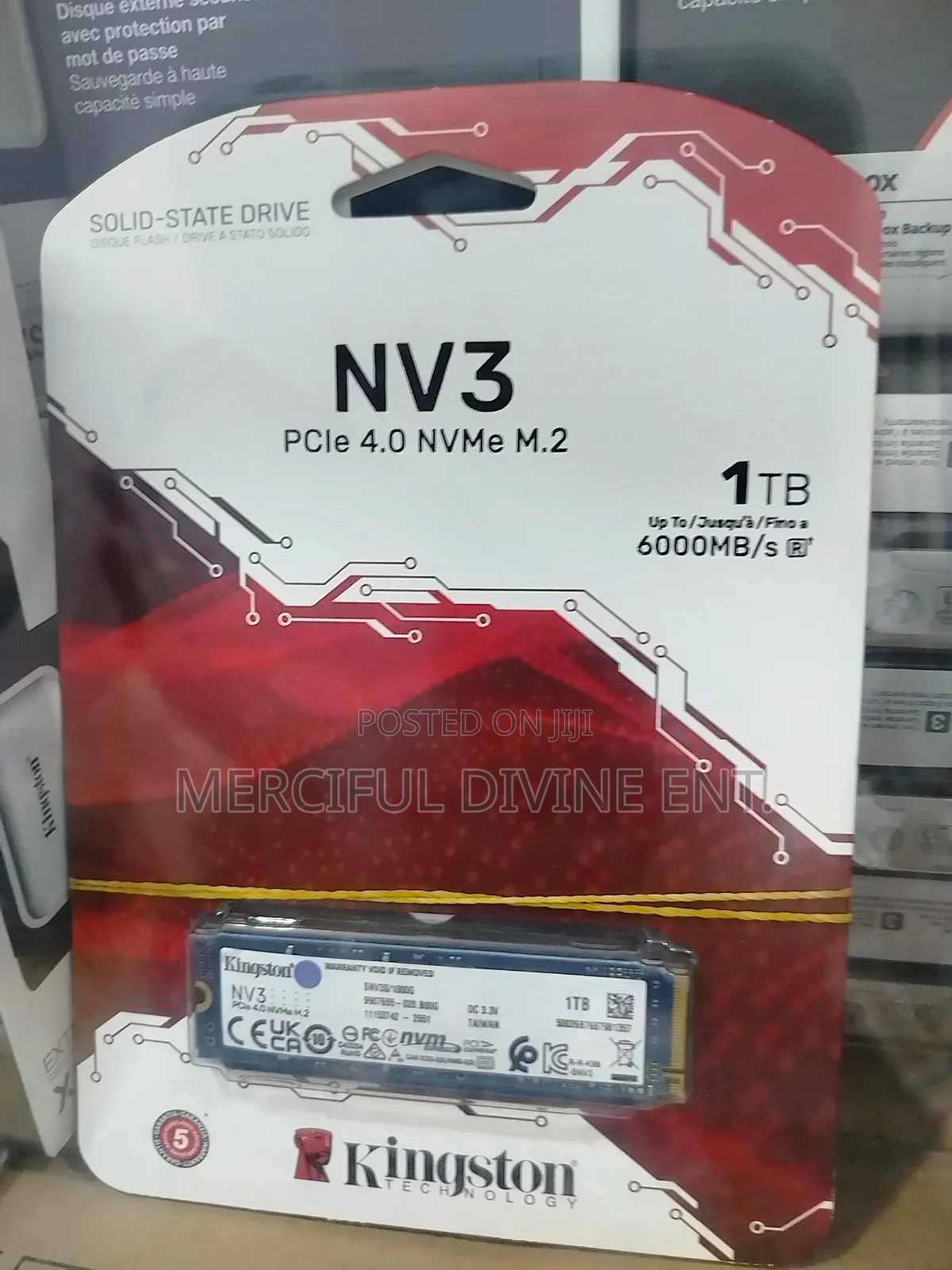 Kingston 1tb Nv3 Nvme Pcle 4.0 M.2 .6000mb