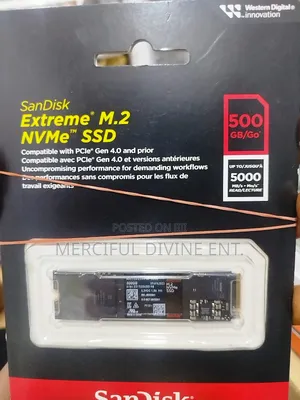 Sandisk 500gb Extreme M.2 Nvme 5000 Speed (1cut)