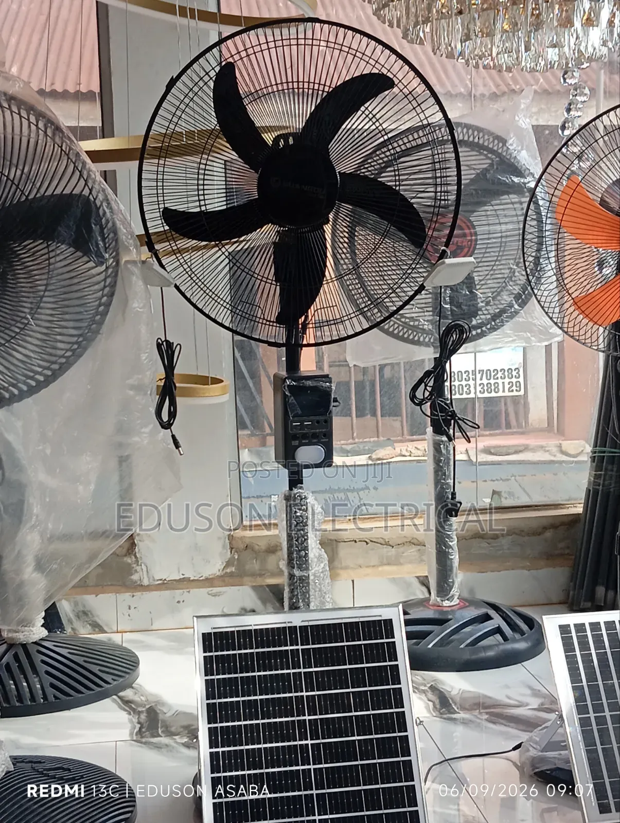Solar Rechargeable Fan