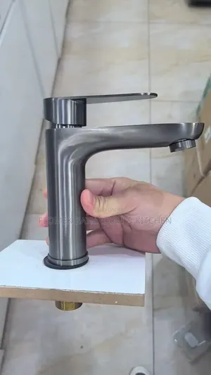 Luxury Brushed Gunmetal Grey Washbasin Mixer Tap