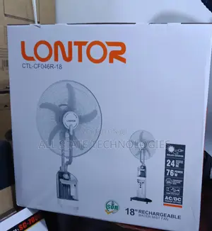Lontor Water Mist Standing Fan 18" Rechargeable