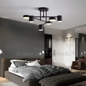Modern Black Ceiling Chandeliers for Living Room Hall Light Fixture
