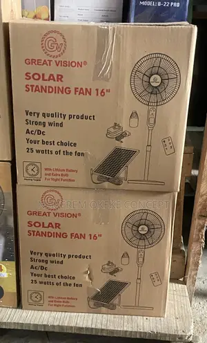 Great Vision 16 Inches Solar Standing Fan With Mosquito Repellent