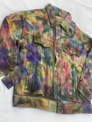 Handmade Adire Jean Jacket