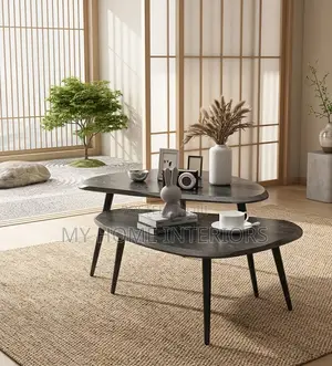 Gray Minimalist 2 in 1 Center Table