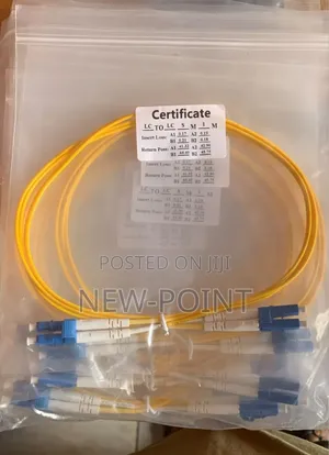 5m Lc-Lc Single Mode Fiber Optic Patch Cord – Duplex Yellow Cable