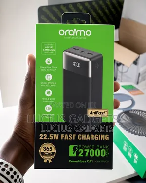 Oraimo 27,000mah Powerbank (22.5w Fast Charge)